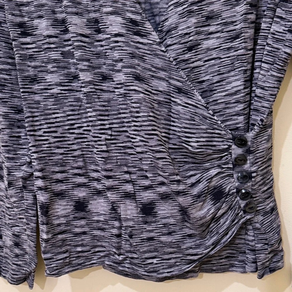 Apt. 9 Heather Gray V-Neck Long sleeve Women's Sweater Size Large